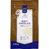 Metro Chef Schokolinsen weiß, Preisangabe ohne MwSt. (Preis inkl. MwSt. 52,79 €), METRO 2.50 Kilogramm 1 Packung