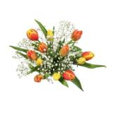 Bunter Tulpenstrauss 15 Tulpen mit Beiwerk Penny 1 Bund