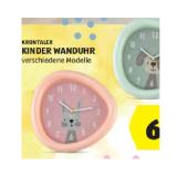 KRONTALER Kinder Wanduhr versch. Modelle HOFER 1 Stück