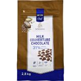 Metro Chef Schokolinsen Milchschokolade, Preisangabe ohne MwSt. (Preis inkl. MwSt. 52,79 €), METRO 2.50 Kilogramm 1 Packung