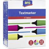 aro  Highlighter od. Permantmarker, Preisangabe ohne MwSt. (Preis inkl. MwSt. 5,99 €), METRO 12 Stück