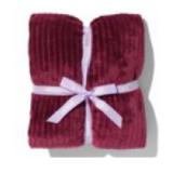 Promotion Bild von Plaid Sherpa Bordeaux 130x150 HEMA 1 Stück