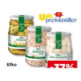 Efko Pfefferoni, Silberzwiebel oder Bohnensalat Unimarkt 720 Milliliter 1 Glas