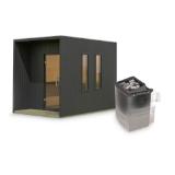 Karibu Saunahaus Elisa inkl. Ofen schwarz HOFER 1 Stück