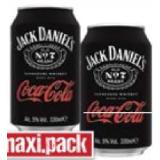 Jack Daniel's Tennessee Whiskey mixed with Coca Cola Maximarkt 0.33 Liter 1 Dose
