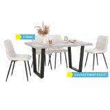 Tischgruppe 1634011303 + 1125019705 Möbelix 5 Stück