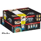 Sheba MAXI-PACK Nassnahrung für Katzen Selection-Mini Filets oder Fisch Variation DAS FUTTERHAUS 85 Gramm 60 Stück