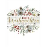 Weihnachtsgrußkarten Türkranz, Preisangabe ohne MwSt. (Preis inkl. MwSt. 3,23 €), METRO 1 Stück