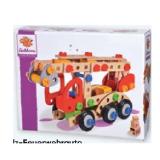 Eichhorn Spielzeug Constructor Holz-Feuerwehrauto maxi.preisjoker Maximarkt 155 Stück