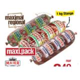 Maier Wiener, Jausenwurst oder Bierwurst Maximarkt 1 Kilogramm 1 Stange