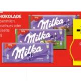 Promotion Bild von Milka Schokolade Aplenmilch, Haselnuss oder Noisette HOFER 150 Gramm 1 Tafel