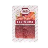 Loidl Kantwurst, Putenkantwurst, Putensalami, Haussalami, Salami Knoblauch, Bergsalami, Pfefferblock, Breakfast Bacon oder Käsewurst mit Pfeffer INTERSPAR 75 Gramm 1 Packung