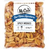 McCain Food Services Wedges Spicy, Preisangabe ohne MwSt. (Preis inkl. MwSt. 7,12 €), METRO 2.50 Kilogramm 1 Packung