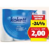 kokett Küchenrollen 3-lagig, 4 x 64 Bl. HOFER 1 Packung