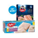 iglo Wildlachs, Kabeljau Naturfilet, Polar-Dorsch Vorteilspackung, MSC od. Garnelen verschiedene Sorten, ASC Sutterlüty 1 Packung