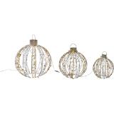 Tarrington House LED Metallball 3-er Set, Preisangabe ohne MwSt. (Preis inkl. MwSt. 119,99 €), METRO 1 Set