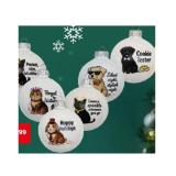 CHRISTBAUMKUGEL Kleine Kugel: ø 6,6 cm div. Motive DAS FUTTERHAUS 1 Stück