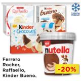 Promotion Bild von Ferrero Rocher, Raffaello, Kinder Bueno, Kinder Schokolade und Nutella Eis versch. Sorten Unimarkt 1 Packung