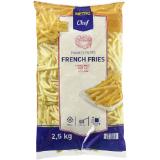 Metro Chef Pommes Frites, Preisangabe ohne MwSt. (Preis inkl. MwSt. 5,88 €), METRO 2.50 Kilogramm 1 Packung