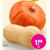 Bio-Kürbis Hokkaido orange oder Butternut Denns BioMarkt 1 Kilogramm