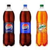 Pepsi /Mirinda Cola Regular, Cola Zero, oder Mirinda Orange Lidl 2 Liter 1 Flasche