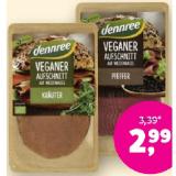 Dennree Veganer Bio-Aufschnitt Kräutern oder Pfeffer Denns BioMarkt 90 Gramm 1 Packung