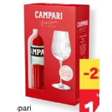 Campari Bitter mit Glas MPREIS 0.70 Liter 1 Packung