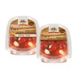 Die Käsemacher Peppersweet gefüllt mit Frischkäse versch. Sorten Lidl 140 Gramm 1 Becher