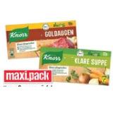 Knorr Suppenwürfel Klare Suppe, Gemüsesuppe oder Goldaugen Rindfleischsuppe Maximarkt 1 Packung
