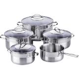 Kelomat Kochtopfset Murano 9-tlg., Preisangabe ohne MwSt. (Preis inkl. MwSt. 91,19 €), METRO 1 Set