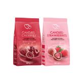 Kandierte Früche in heller oder dunkler Schokolade Kirsche oder Erdbeere Lidl 80 Gramm 1 Packung