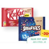 Smarties oder Kitkat Minies MPREIS 216 Gramm 1 Packung