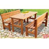 Holzgarnitur Salzburg 3-teilige Maximarkt 1 Set