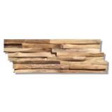 INDO Echtholz-Paneele „INDO 3D WALL“, Teak natural 735383 HELLWEG 10 Stück 1 Packung
