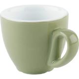 APS Kaffeegeschirr Snug Espressotasse 8 cl, grün, Preisangabe ohne MwSt. (Preis inkl. MwSt. 2,87 €), METRO 1 Stück