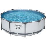 Bestway Stahlrahmen-Pool Set Steel Pro Max Frame Ø 366 cm x 100 cm Rund OBI 1 Set