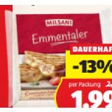 Milsani Emmentaler Scheiben HOFER 250 Gramm 1 Packung