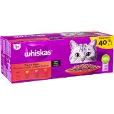 Promotion Bild von Whiskas Katzennassnahrung Klassisch, Geflügel od. Fisch, Preisangabe ohne MwSt. (Preis inkl. MwSt. 17,50 €), METRO 40 Stück