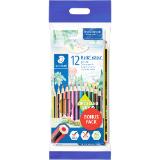 Staedtler Buntstifte-Set „Noris“ inkl. einem Bleistift (HB 2) und Radierer PAGRO DISKONT 1 Set