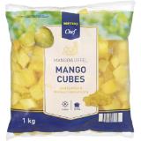 Metro Chef Mangowürfel, Preisangabe ohne MwSt. (Preis inkl. MwSt. 6,38 €), METRO 1 Kilogramm 1 Packung