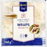 Metro Chef Tortilla Wraps, Preisangabe ohne MwSt. (Preis inkl. MwSt. 3,34 €), METRO 740 Gramm 1 Packung