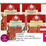Hofstädter Knoblauch-, Chili-Paprika, Baguette- Salami oder Pfefferblock geschnitten Sutterlüty 100 Gramm