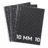 Promotion Bild von Collegeblocks schwarz, DIN A4, kariert (10 x 10 mm) HEMA 3 Stück 1 Packung
