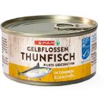 SPAR MSC Gelbflossen Thunfisch Natur oder in Sonnenblumenöl SPAR 195 Gramm 1 Dose