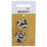 ebelin Haarklammern Katze dm 2 Stück