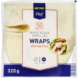 Metro Chef Tortilla Wraps, Preisangabe ohne MwSt. (Preis inkl. MwSt. 2,59 €), METRO 320 Gramm 1 Packung