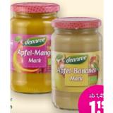 Dennree Bio-Fruchtmark verschiedenen Sorten Denns BioMarkt 360 Gramm 1 Glas