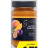 Gourmet Finest Cuisine Fruchtaufstrich Exotic Mango-Passionsfrucht oder Erdbeere-Guave HOFER 250 Gramm 1 Glas