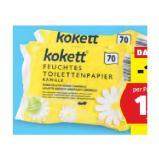 kokett  Feuchtes Toilettenpapier Kamille oder Sensitiv 2x70 Bl HOFER 1 Packung