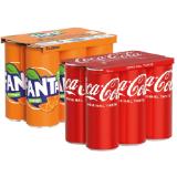 Coca-Cola , Zero oder Fanta Orange Lidl 0.33 Liter 6 Stück